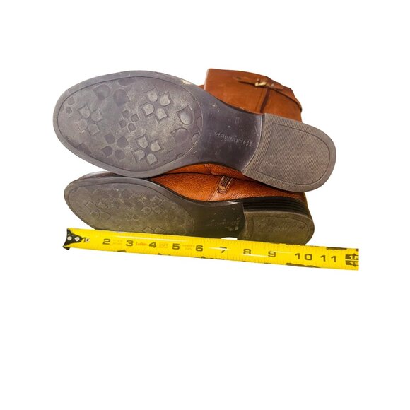 Naturalizer Brown Leather Knee-High Riding Boots 7 Wide Calf N5 Comfort Preppy - Picture 8 of 16